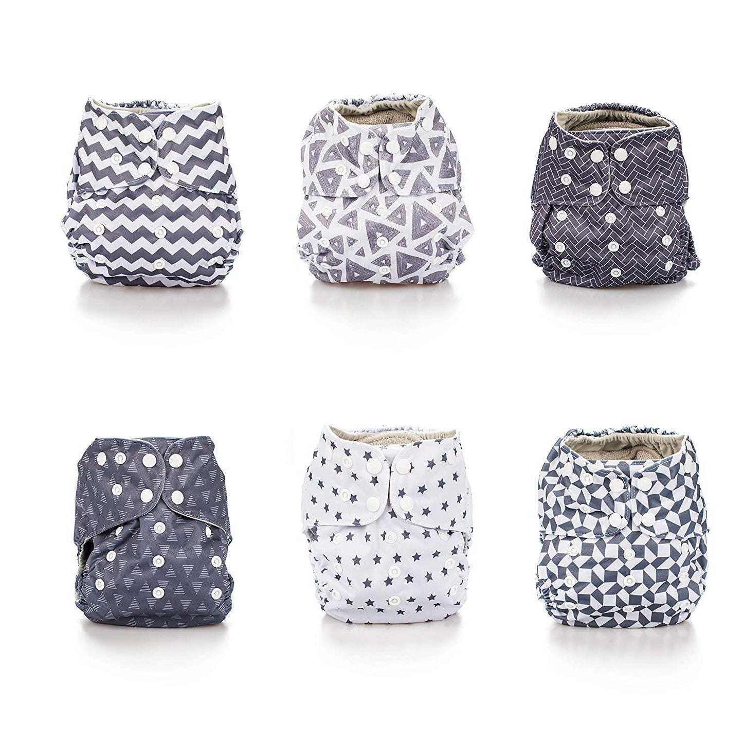 The Simple 6 Value Pack With Wetbag (Geometrics) Cloth Diapers Simple Being