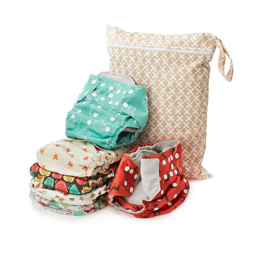 The Simple 6 Value Pack With Wetbag (Forest) Cloth Diapers Simple Being 