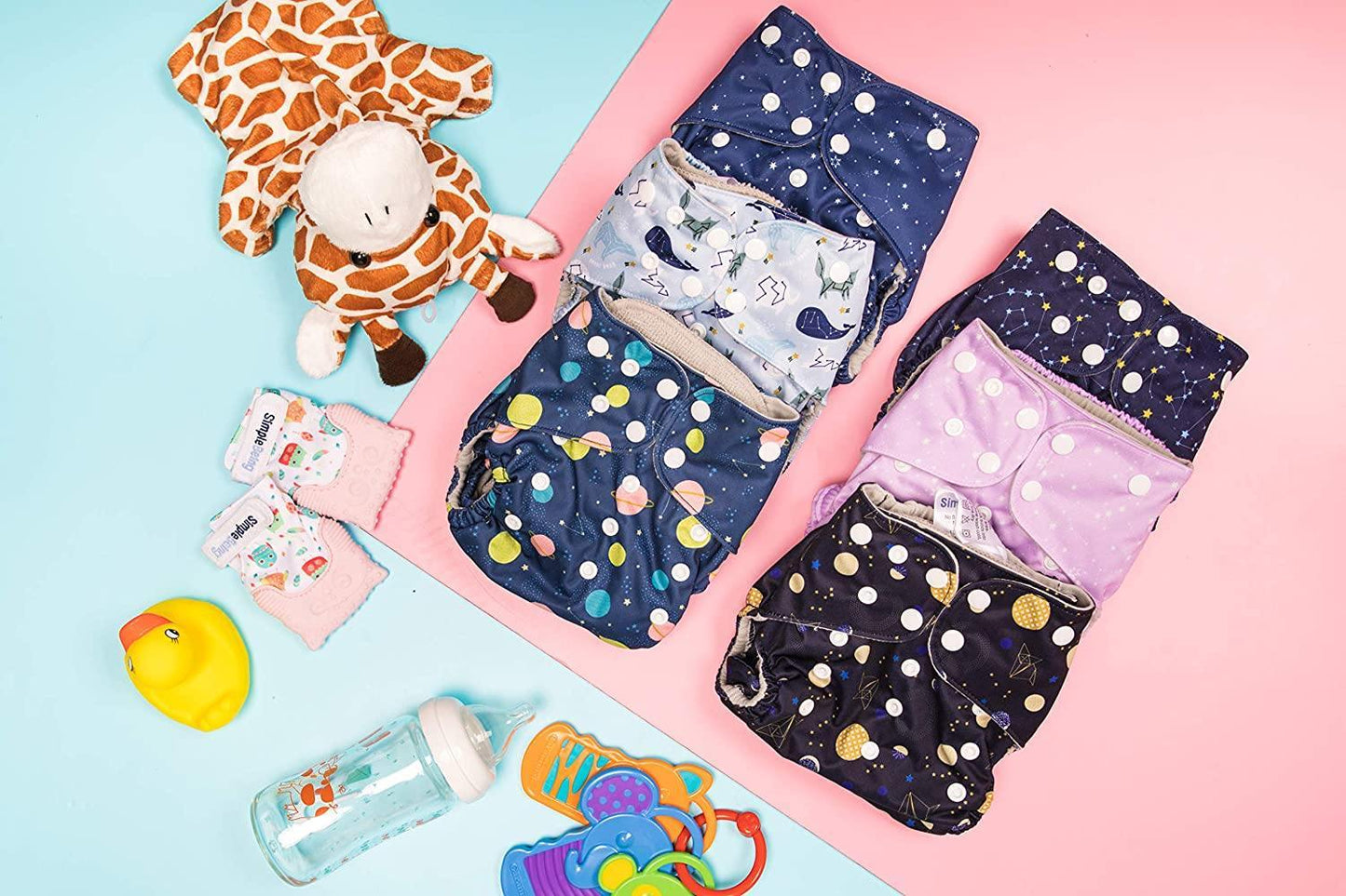 The Simple 6 Value Pack With Wetbag (Constellation) Cloth Diapers Simple Being