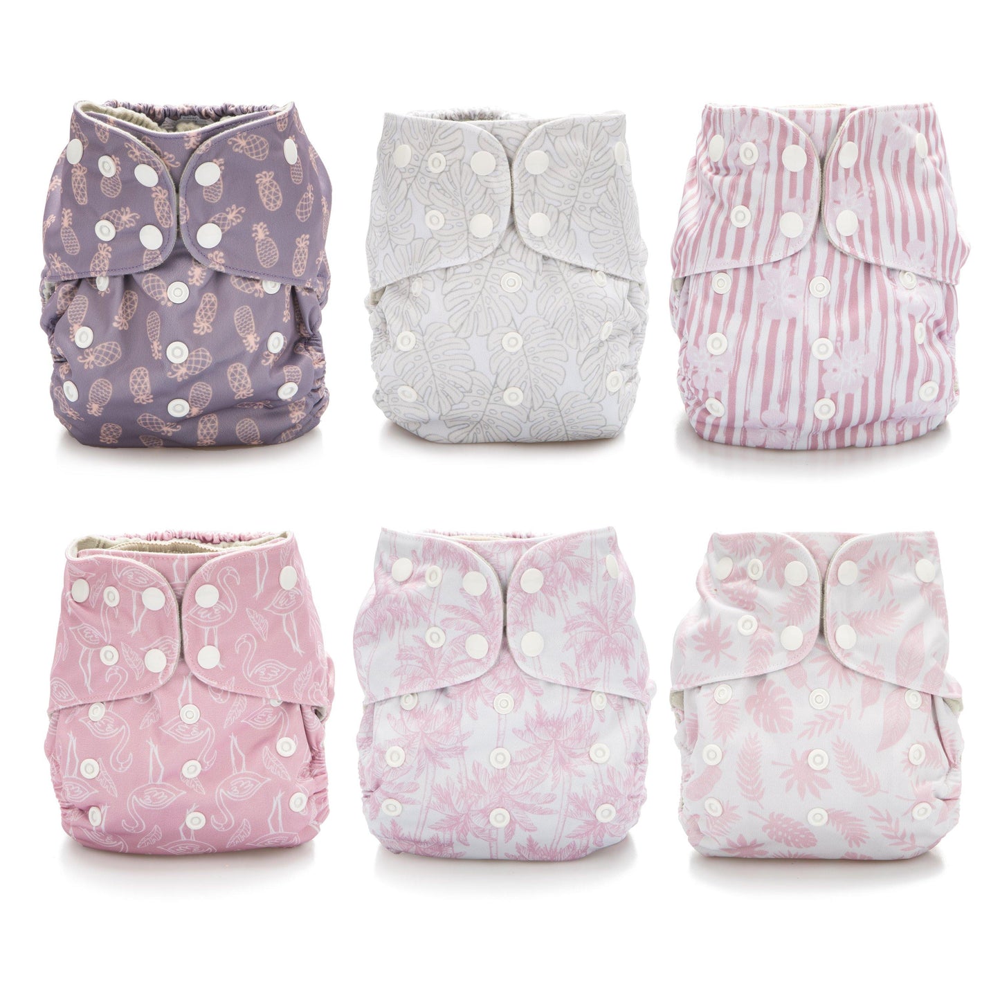 6 Pack Starter Set - Tropical - Simple Being Diapers