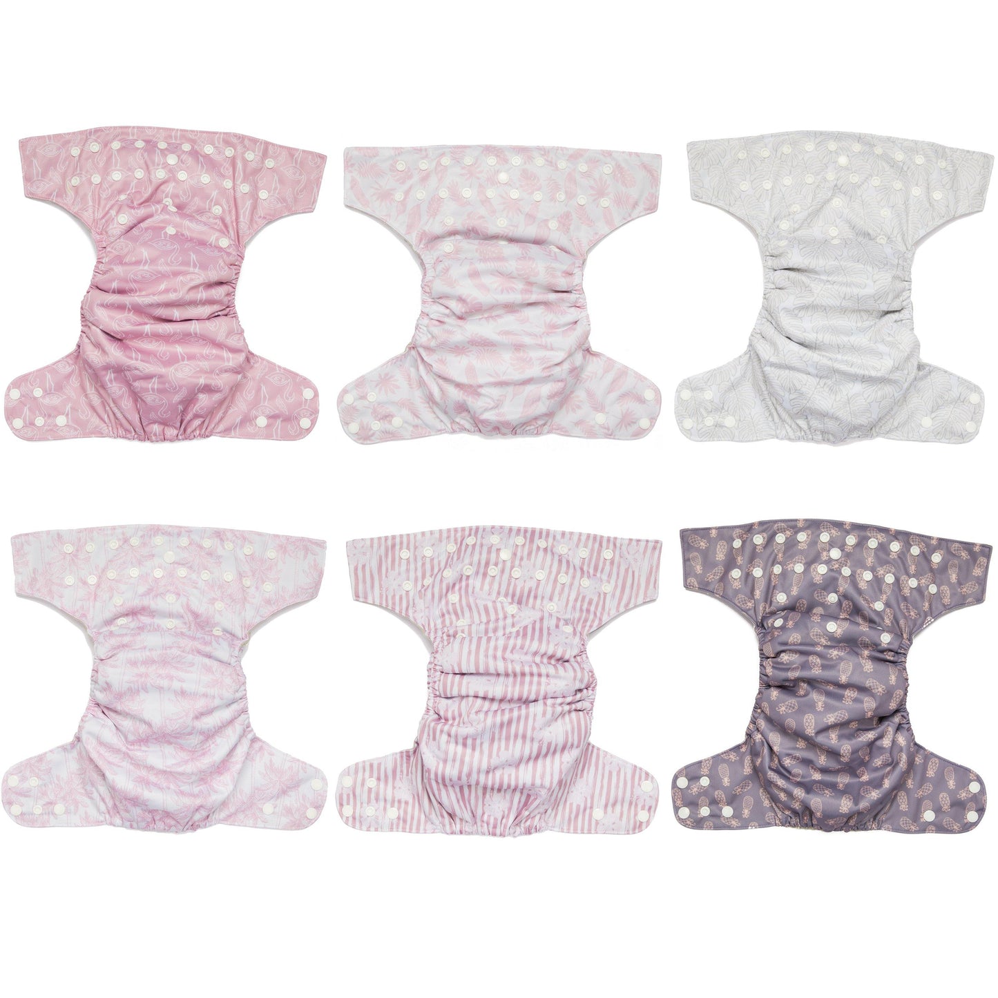 6 Pack Starter Set - Tropical - Simple Being Diapers