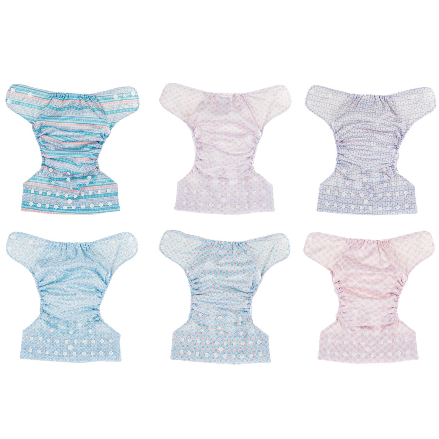 6 Pack Starter Set - Stripes - Simple Being Diapers