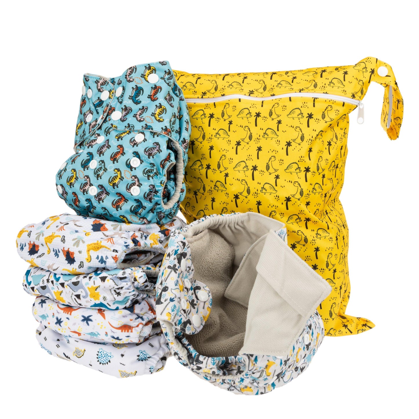 6 Pack Starter Set - Dinosaur - Simple Being Diapers