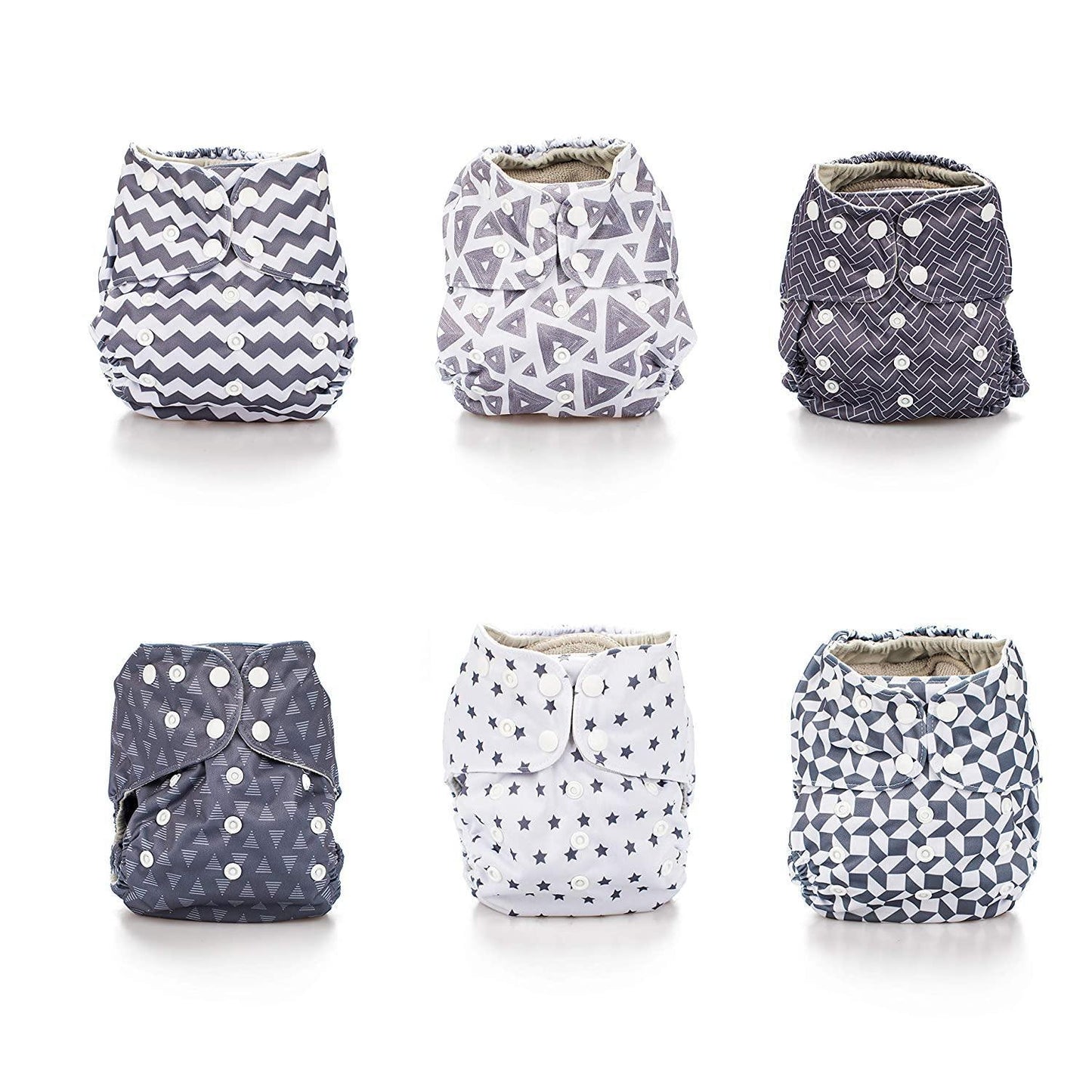 The Simple 6 Value Pack With Wetbag (Geometrics) Cloth Diapers Simple Being 