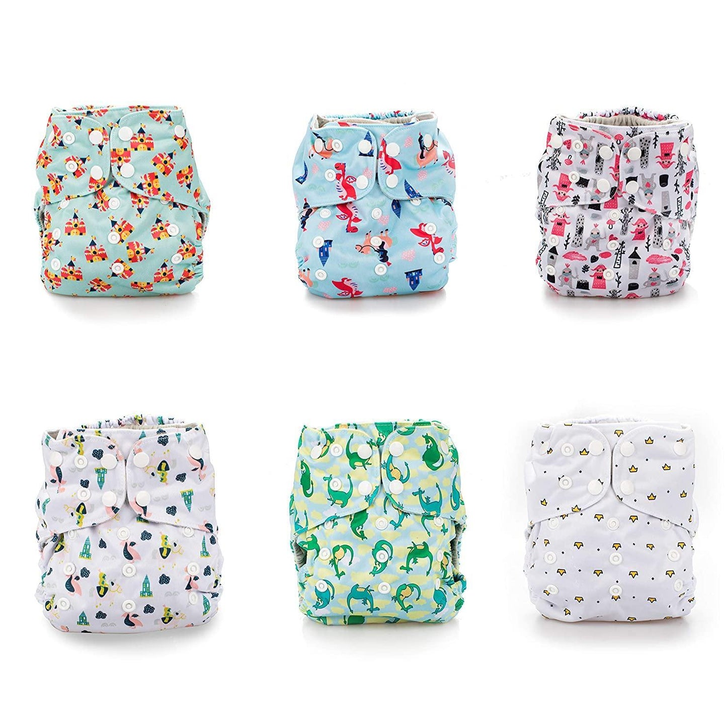 The Simple 6 Value Pack With Wetbag (Knights/Dragons) Cloth Diapers Simple Being 