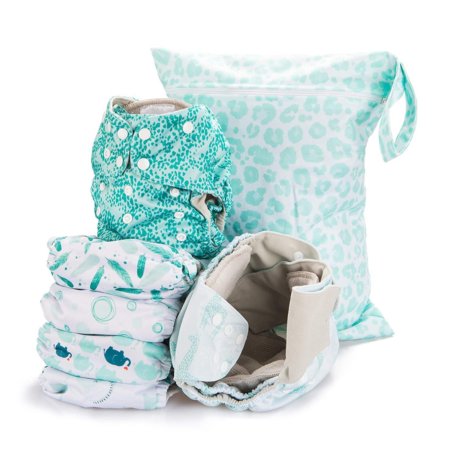 The Simple 6 Value Pack With Wetbag (Safari) Cloth Diapers Simple Being 