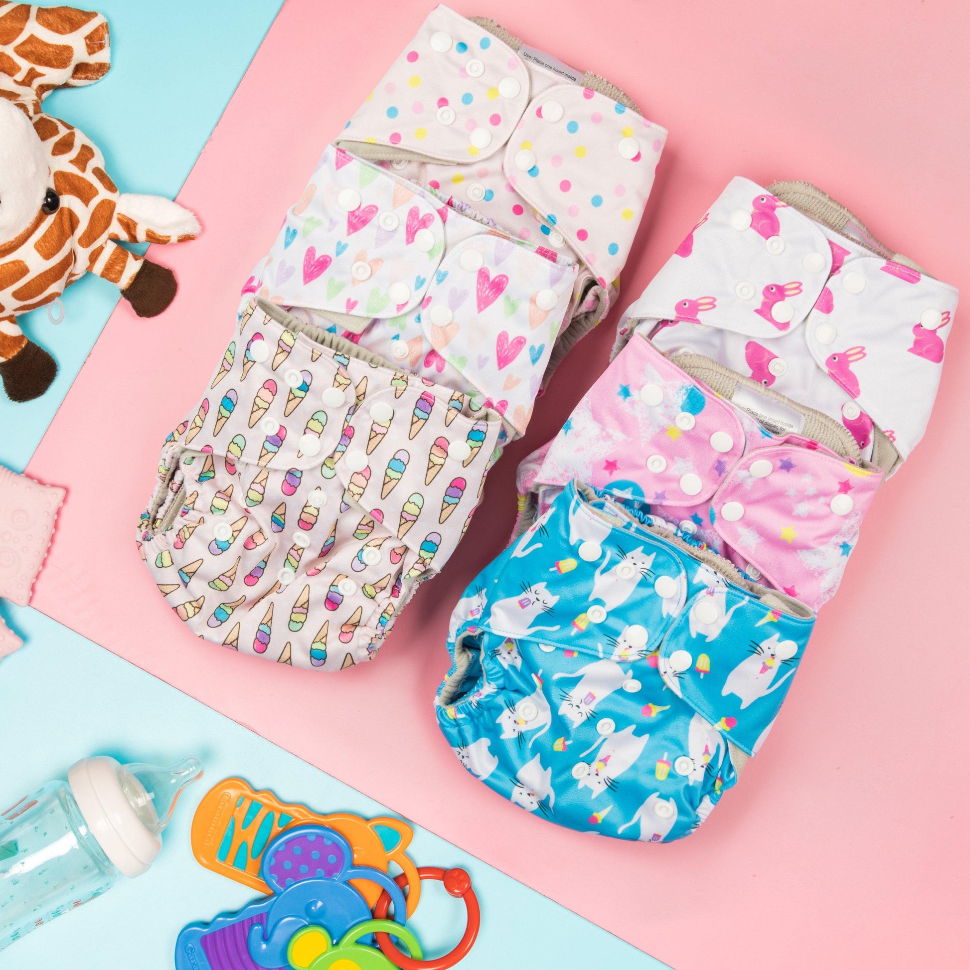 6 Pack Starter Set - Sweet - Simple Being Diapers