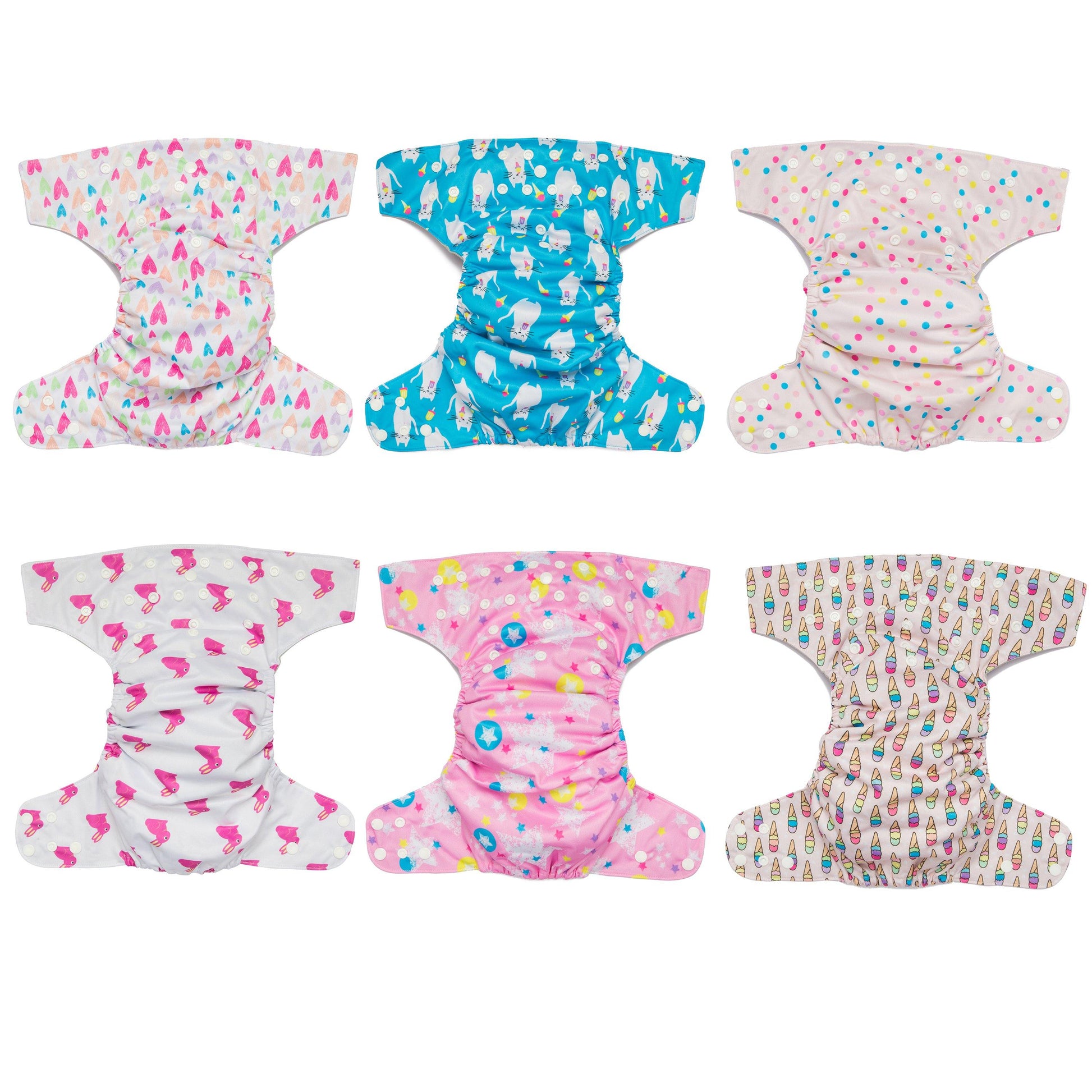 6 Pack Starter Set - Sweet - Simple Being Diapers