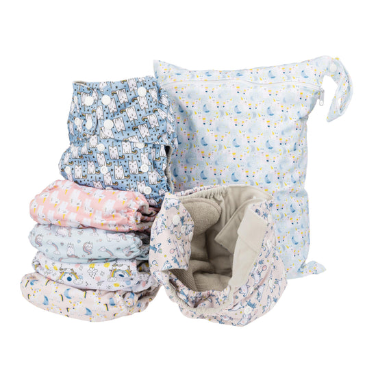 6 Pack Starter Set - Unicorn - Simple Being Diapers