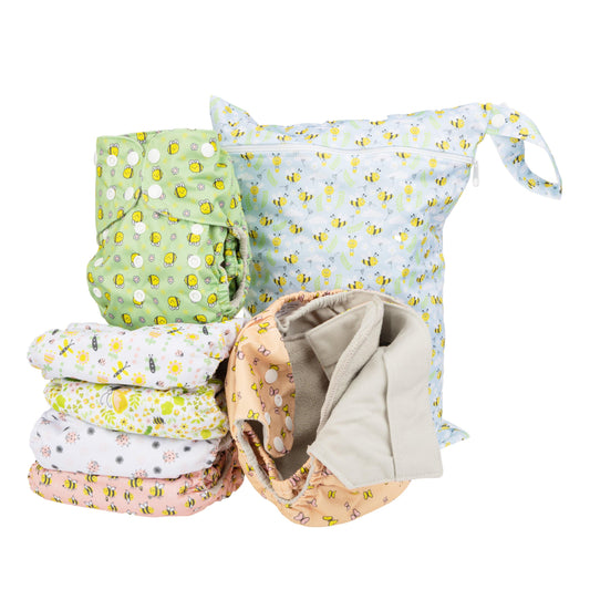 6 Pack Starter Set - Bugs - Simple Being Diapers